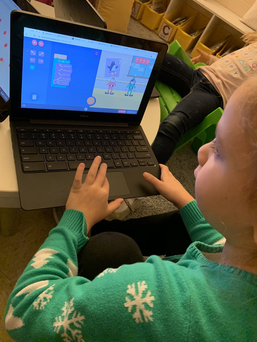SarahVrhovac's tweet photo. What better way to learn some coding skills than by getting in the holiday spirit with our dancing elves!!! #integrationoftech #innovate2021 @Bryan_T_Huber https://t.co/3boxuTXngH