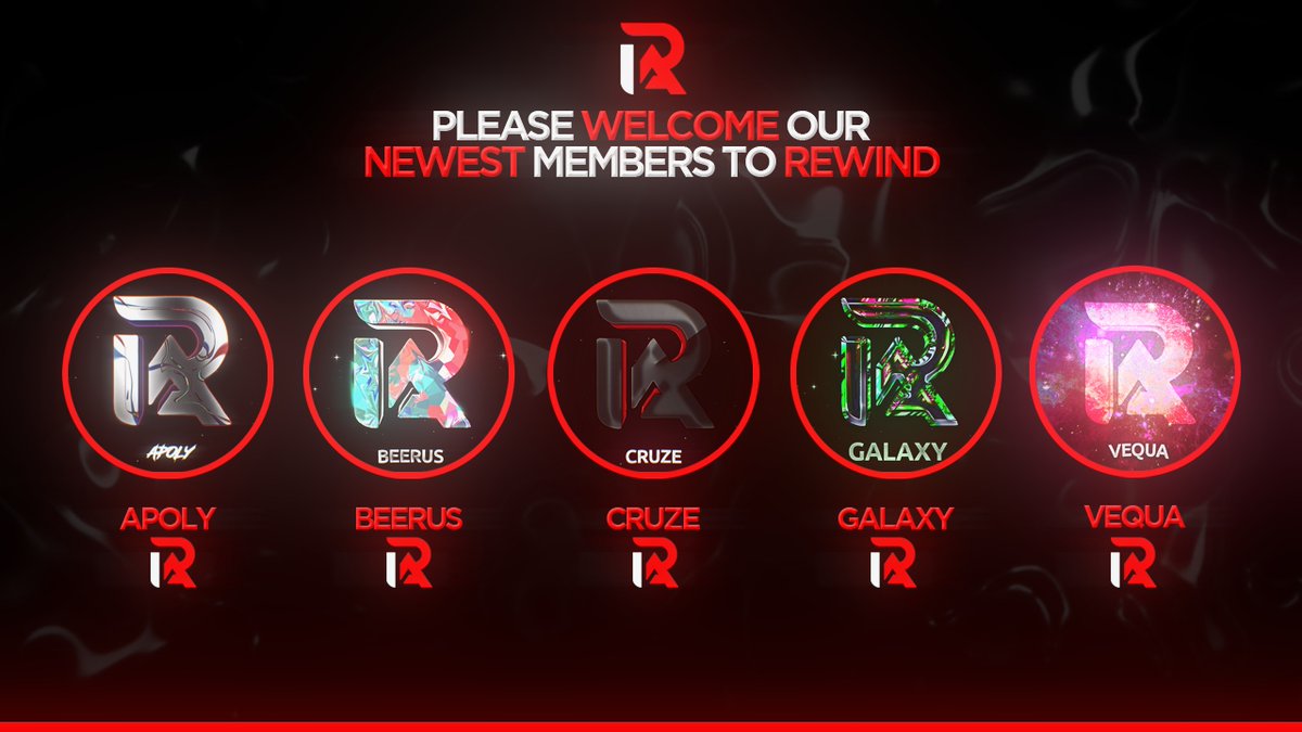 RewindAlliance's tweet photo. Welcome our newest members!

- @ImApoly 
- @Beerus_TheDeity 
- @CruzeCFN1 
- @galaxyyvfx 
- @RewindVeQua https://t.co/Ry85BWzUpZ