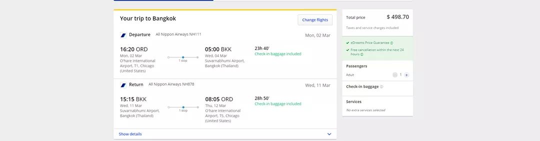 Dreams2Explore's tweet photo. Get Away This Winter! ☀️

Chicago - Bangkok, Thailand From ONLY $498 Round Trip!

Dates: Jan, Feb &amp; March 2020

How Do I Book?
1) https://t.co/GxZidTDgJq
2) Enter CHI for departure &amp; BKK for destination
3) Play Around With Dates
4) Book &amp; Save!

#Travel #Thailand #Bangkok #Asia https://t.co/E0D69RmmwH