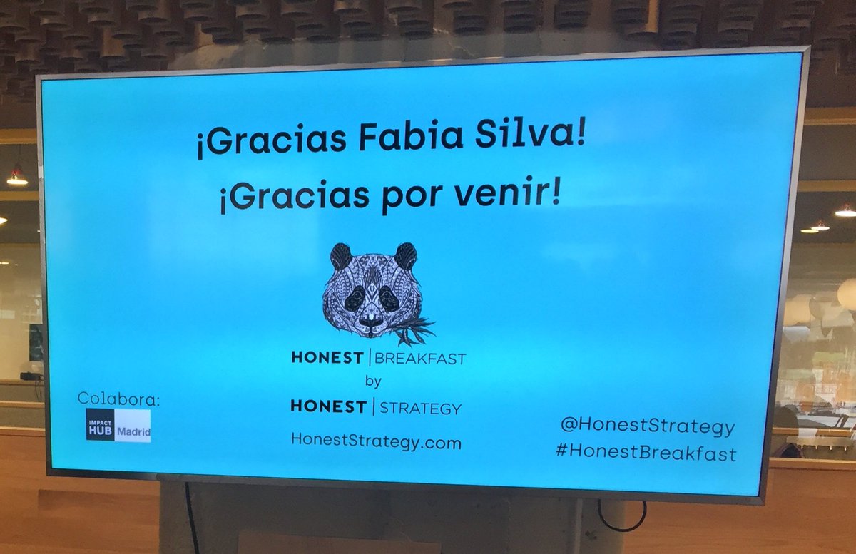 🙏 Gracias a <a href="/Fabiasilva1/">Fabia Silva</a> por la excelente conferencia ofrecida en el último #HonestBreakfast del año, felicitándola por su trayectoria; a los asistentes por venir y participar, y a <a href="/ImpactHubMAD/">Impact Hub Madrid</a> #Picasso por el gran escenario de inspiración y emprendimiento. ¡Feliz Navidad!