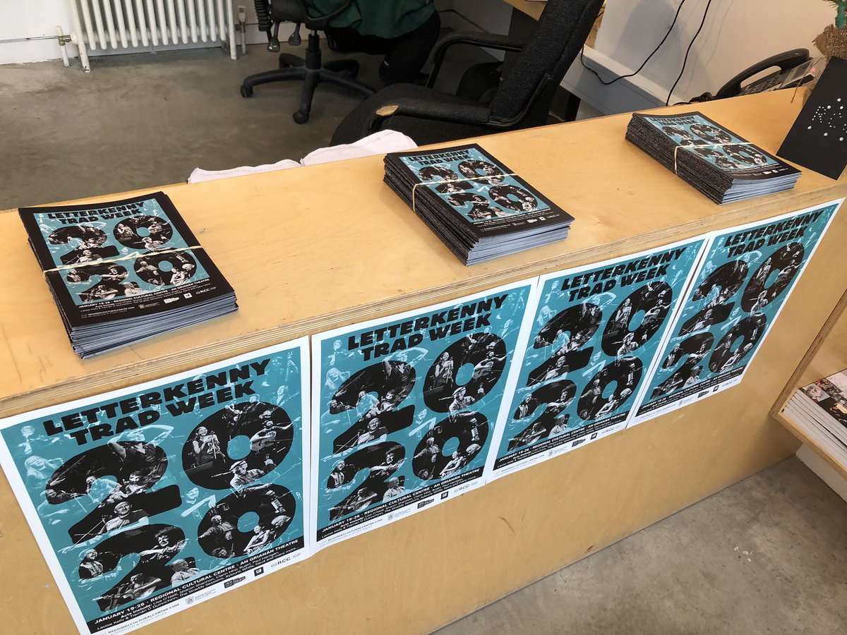 TradWeek's tweet photo. CALL IN: Fresh off the press, our 2020 brochures are now available at the front desk of the Regional Cultural Centre, Letterkenny &amp; An Grianan Theatre. Call into one of the venues to pick one up! Alternatively, visit https://t.co/3AfLlg1gTw #tradweek2020 https://t.co/ahNhXsqQip