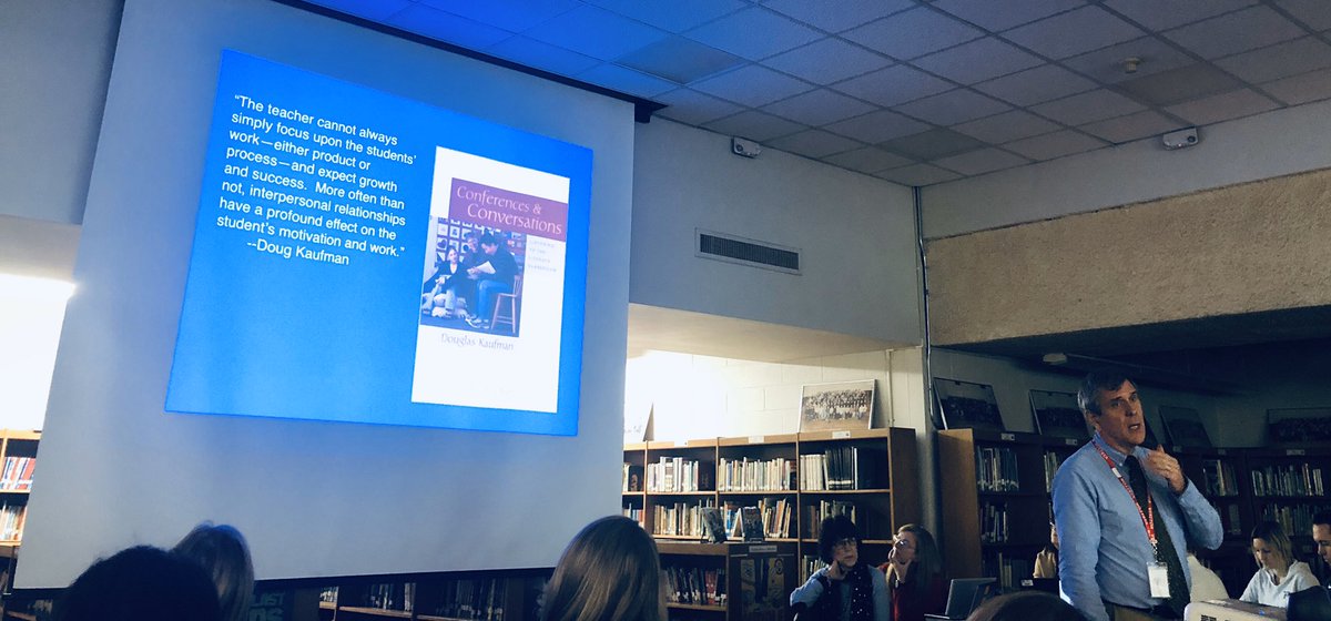 iGraceWhite's tweet photo. Reflecting on the importance of #relationships in #workshopteaching with @ConferringCarl #ParamusLearning @Paramus_Schools @tomlittogether We learn about our students while #conferring https://t.co/ND5QqjTLlF