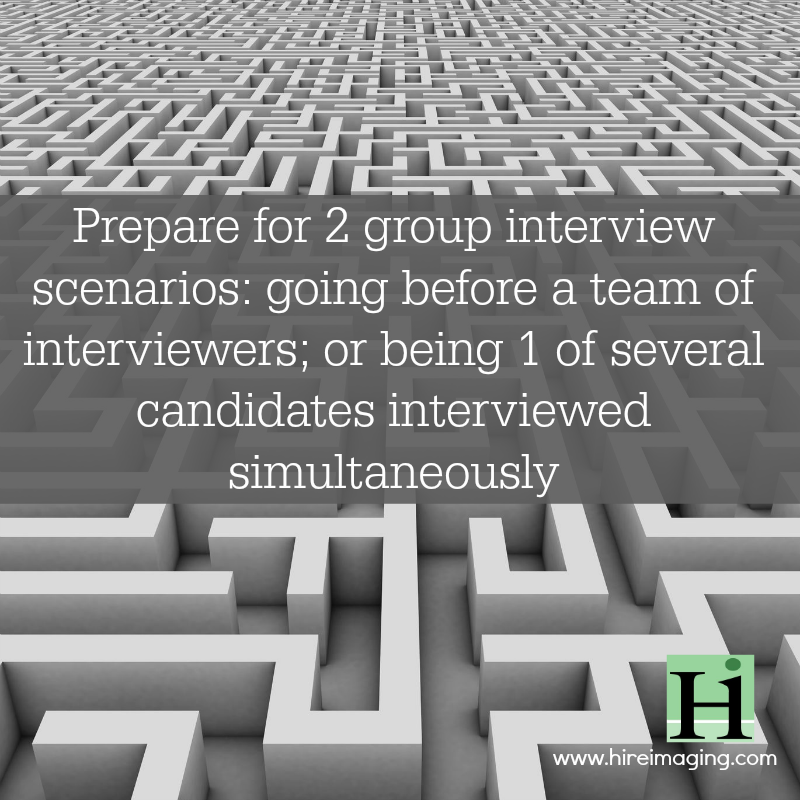 hireimaging's tweet image. Prepare for 2 group interview scenarios: going before a team of interviewers; or being 1 of several candidates interviewed simultaneously. #groupinterview #panelinterview