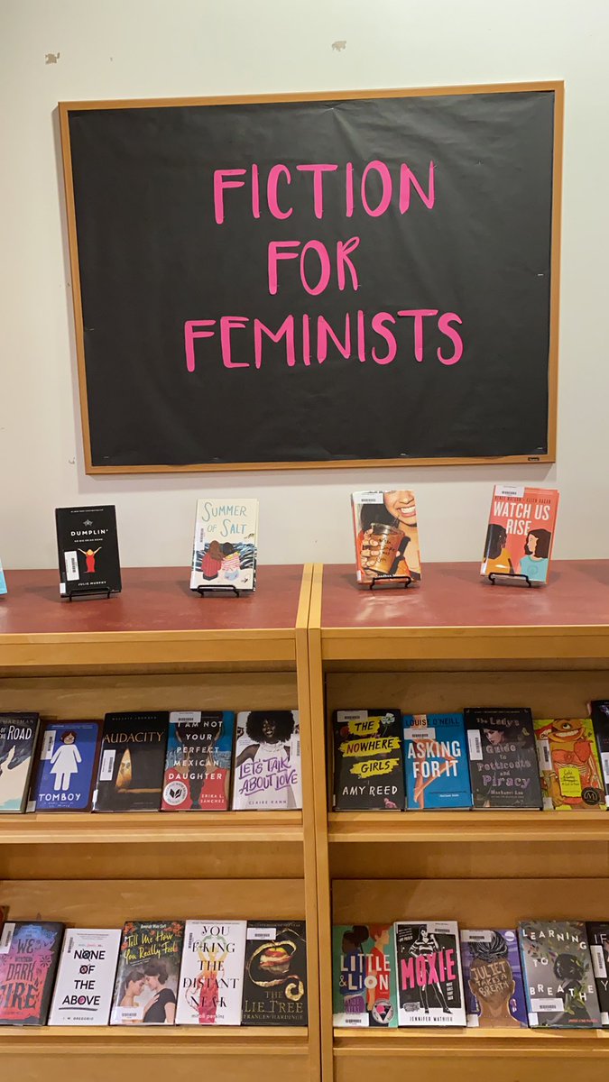 Fiction for #feminists in the library today! Find your next good book with the break coming up! <a href="/SkylineHighA2/">Skyline High School</a> <a href="/AAPSFRLibs/">AAPS Future Ready Libraries</a> #readmorebooks #readandlearn