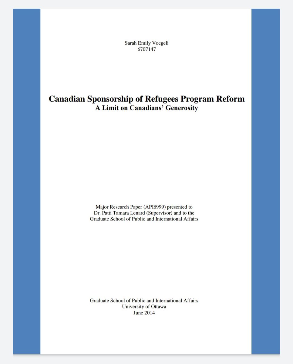 24) This 2014 research paper from a University of Ottawa grad student mentions Jason Kenney seven times. He's been a big supporter of these types of sponsorship programs.