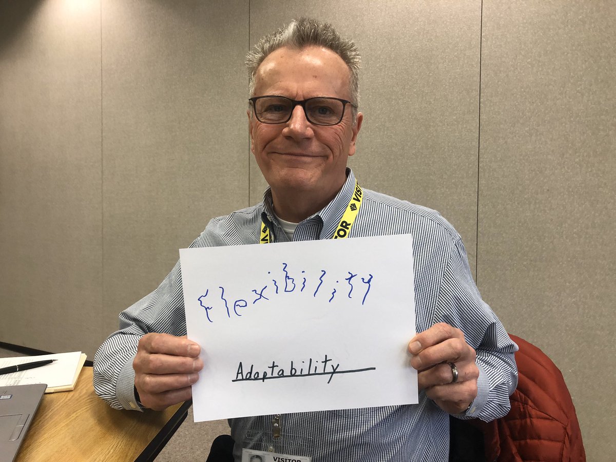 farheen_begm's tweet image. Ray is flexible because he can adjust to new conditions, different roles and shifting contexts. #dupagetech #futureready thanks @ipsd204 for hosting today’s tech facilitator meeting. #portraitofagraduate