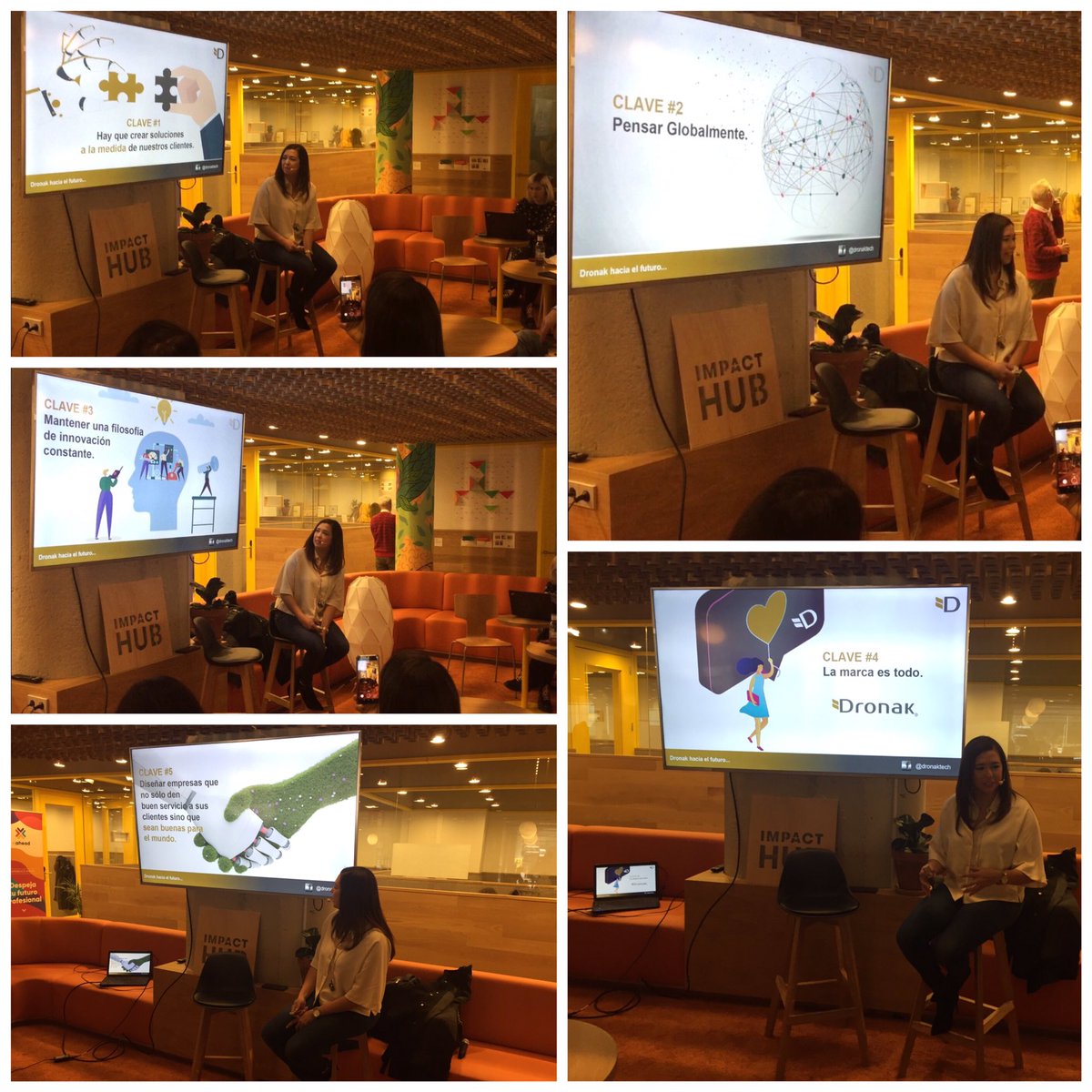 HonestStrategy's tweet photo. “ 5 Claves para el éxito empresarial” según @Fabiasilva1, fundadora y CEO en @DronakSystems, hoy en el  #HonestBreakfast, en @ImpactHubMAD #Picasso 

#Marca #Innovación #Usuarios #Valores https://t.co/e86bLpaxnG