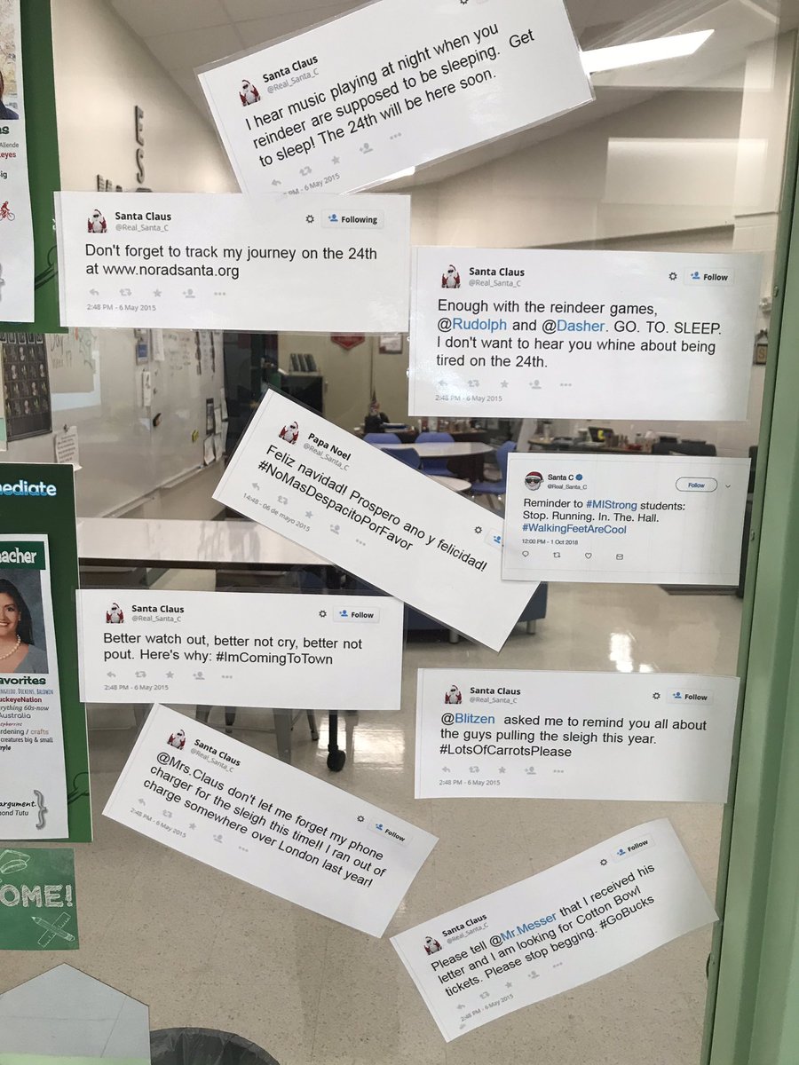 I_speak_ESL's tweet photo. #SantaTweets are up!! Remember: #WalkingFeetAreCool #MIStrong https://t.co/kf84myHAsY