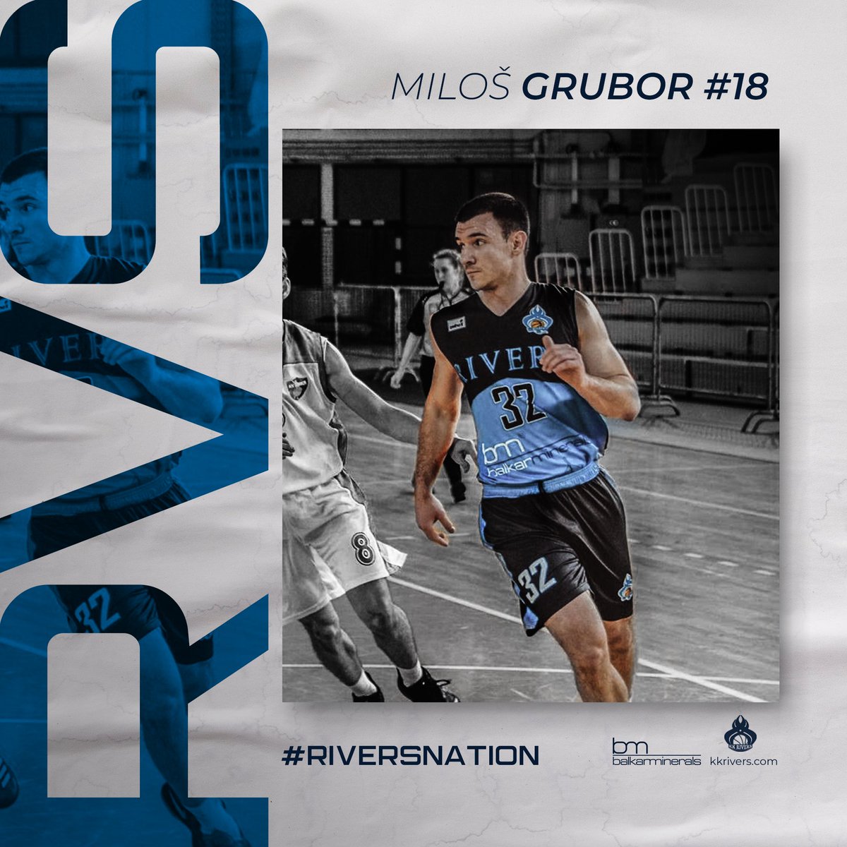 Rivers_KK's tweet photo. Posle Nemanje Ilića usledio je još jedan povratak igrača koji je branio boje našeg kluba u rekreativnoj selekciji! Miloš Grubor je novi član našeg tima! On je prošle godine branio boje Velike Plane! BiGru dobrodošao nazad! #RiversNation #Bigru https://t.co/hfZBvrE5ap