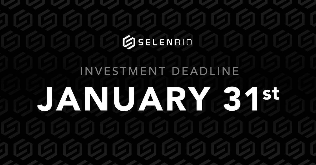 SelenBio's tweet photo. Time is running out! You don't want to miss out on this one-of-a-kind investment opportunity! Our crowdfunding campaign has officially reached its midway point!
#Crowdfunding #Investor https://t.co/8KZkPrvI76