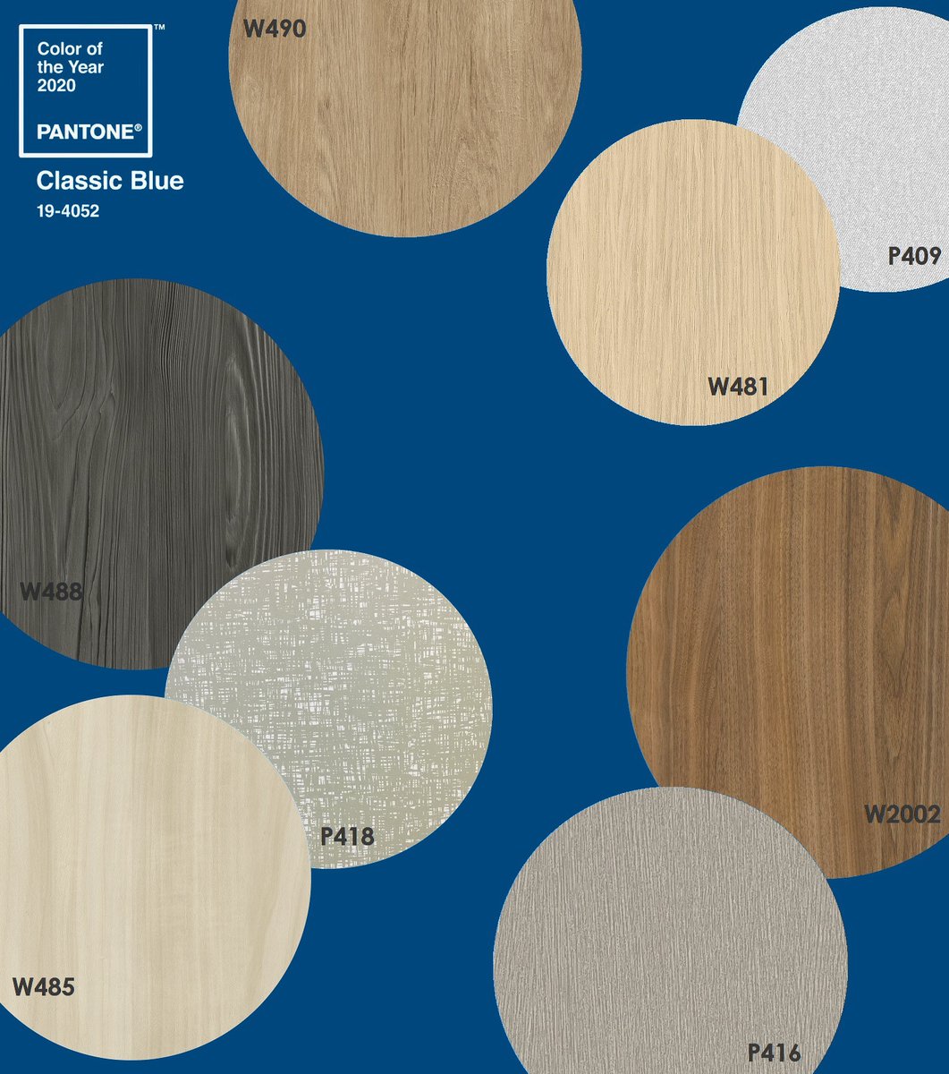 The Pantone Color of the Year for 2020 is Classic Blue. As a durable surface, our laminate is designed for lasting-style that complements the ever-changing face of fashion. ow.ly/7uIY50xyu1J