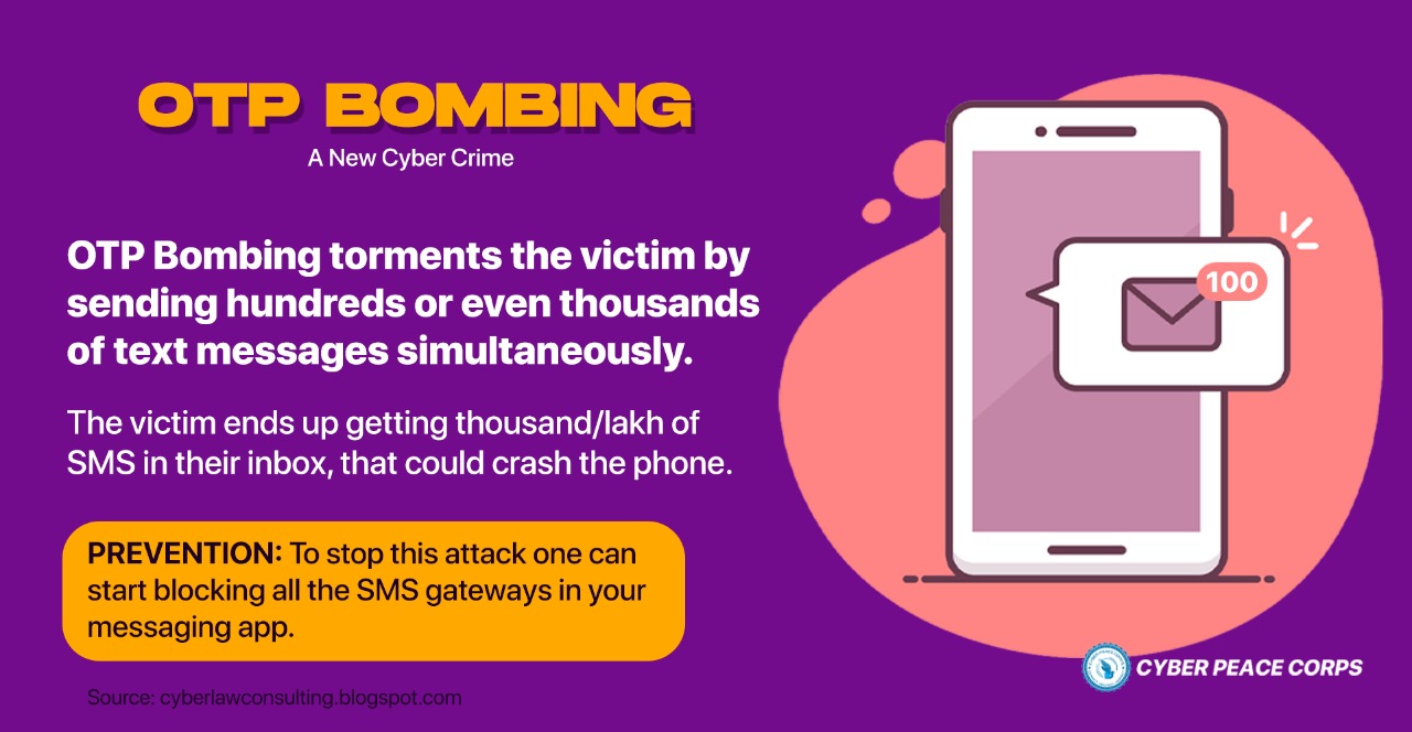 CyberPeace Corps on Twitter "A new cyber crime called OTP Bombing is