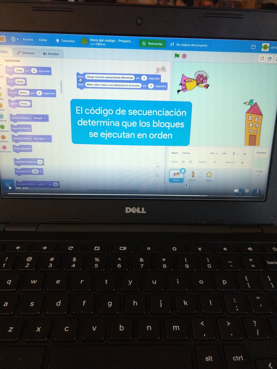 Meyer113's tweet photo. My dual language classes LOVE that they are able to #CodeYourHero in Spanish! 
@GoogleForEdu @ALAlibrary
#fcpsLibrariesLead #HourOfCode https://t.co/F991EvMvwt