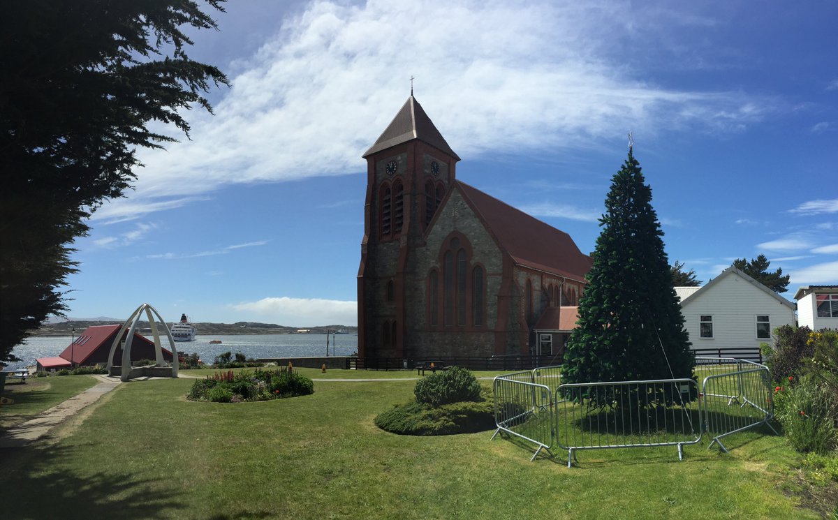 FalklandsinUK's tweet photo. The #ChristmasTree festival is under way in Stanley in the #Falklands , where things are starting to feel #festive, despite it being the #Austral #Midsummer . https://t.co/gSecyTUmjS