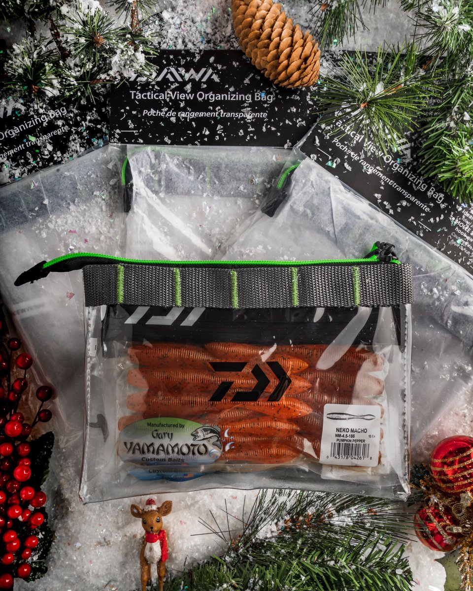 Day 3 starts now!
Win a set (3 bags, 1 in each size) of our brand new Tactical View Organizer Bags and a few packs of Neko baits!
To win- 
1)Like
2)Retweet. 
Winner must follow <a href="/DaiwaUSA/">Daiwa USA</a>. One entry per page allowed (Instagram/Twitter/Facebook)
Good luck!
#DaiwaUSA
#15DaysOfDaiwa