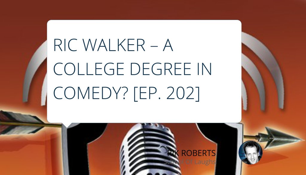 rikroberts's tweet photo. PODCAST: RIC WALKER – A COLLEGE DEGREE IN COMEDY?  [EP. 202] https://t.co/dkPp153RTl #RicWalker #ChicagoImprov #WriteNow https://t.co/9sR4RQNJxS