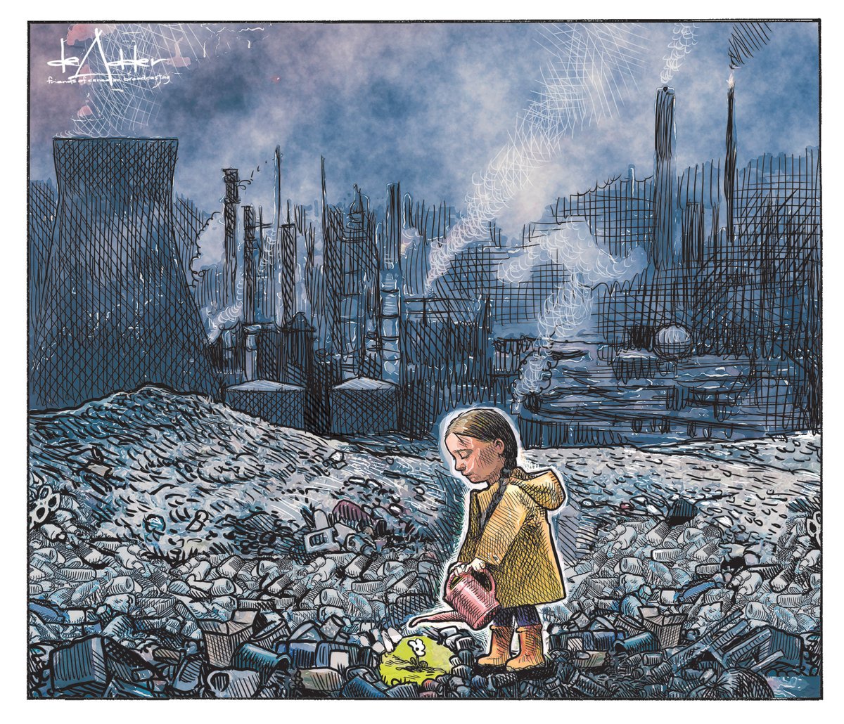 FriendsCndm's tweet photo. . @deAdder on #TIMEPersonoftheYear2019 @GretaThunberg 

#GretaThunberg #Media #cdnmedia #cartoon #TIMEPOY https://t.co/XMQ4WZWNVe
