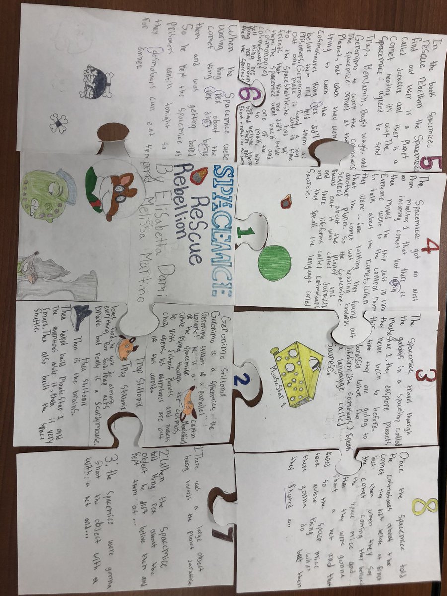 MariaADeRosa's tweet photo. When doing a mystery book unit why not have the student’s hand in their report like a puzzle? #creativityforthewin @lclightmilton https://t.co/7jIVKirwLU