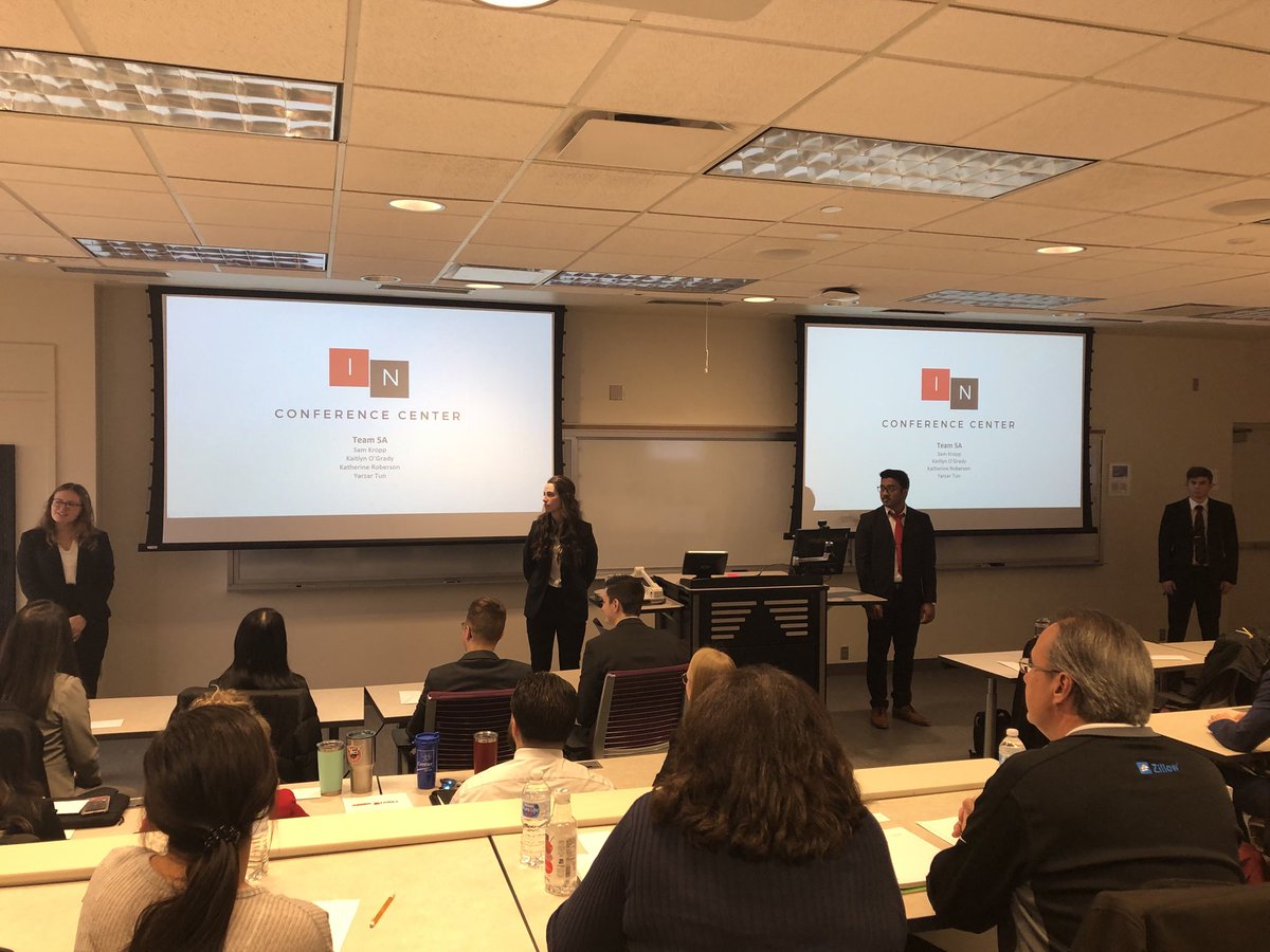 I’m watching one of our ⁦<a href="/KelleyIndy/">Kelley School of Business Indianapolis</a>⁩ I-Core teams present their ideas for Indiana Realty Pros to increase customer traffic at a local conference faculty. Bringing local businesses into the classroom is one way the ⁦<a href="/KelleySchool/">Indiana University Kelley School of Business</a>⁩ at <a href="/IUPUI/">IUPUI</a> drives regional prosperity.