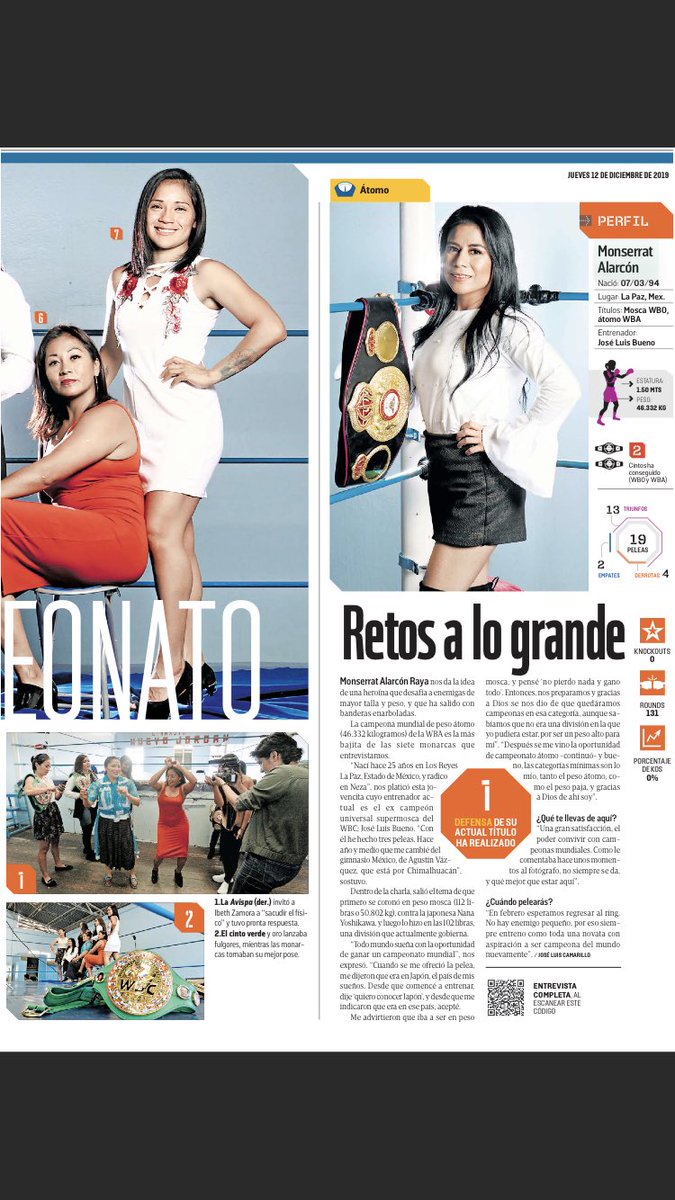 diosasolimpicas's tweet photo. #BoxeoFem 🥊
Hoy le tocó a las mejores boxeadoras de 🇲🇽 ser la PORTADA en el Esto:
“Comencé a aprender para poder defender un día a mi mamá” dice Anabel la “Avispa” Ortíz.
Sin prestar atención a la narrativa sobre su belleza, noten el poderío que tiene el país a nivel mundial. https://t.co/OnCtXxYiFm