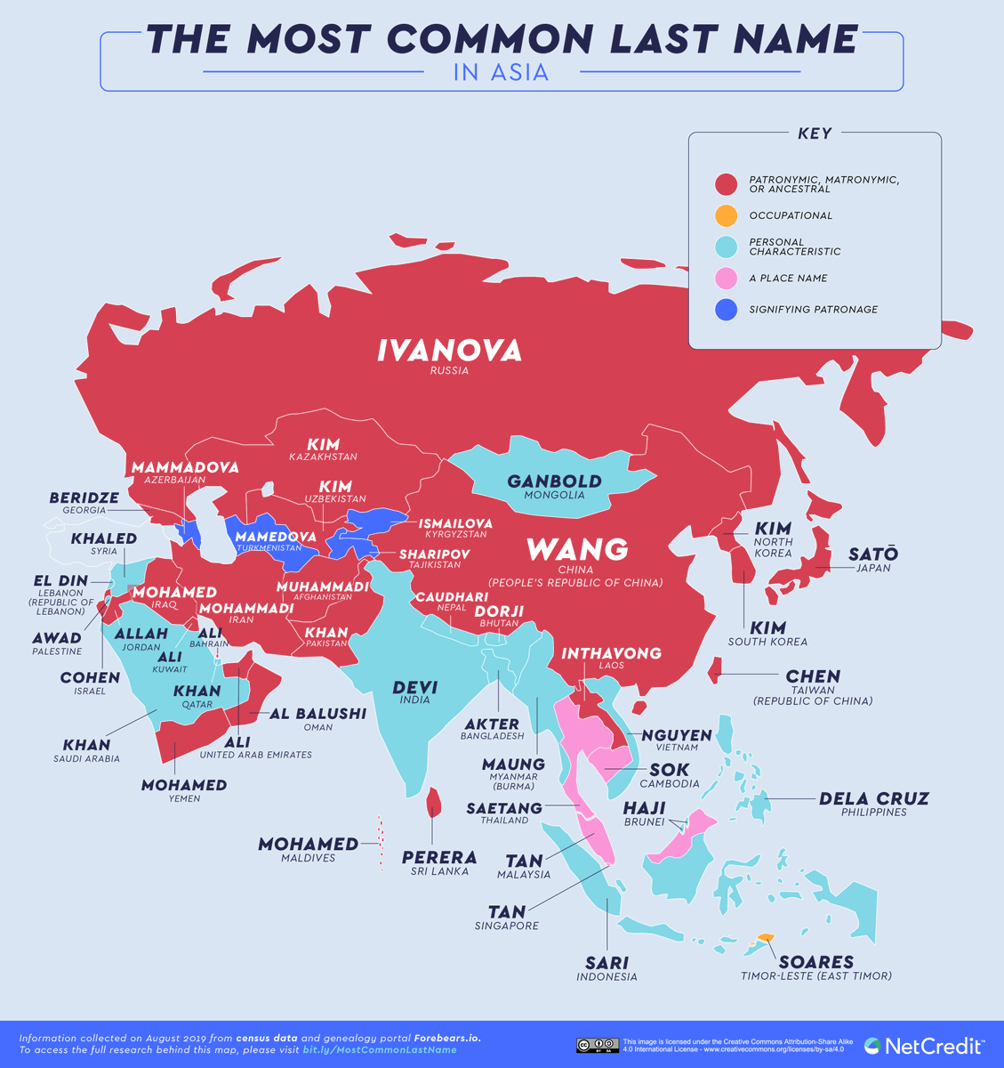 edipyuksel's tweet photo. Most common last names in Asia...

#ediMap https://t.co/DiWM2eBh6X