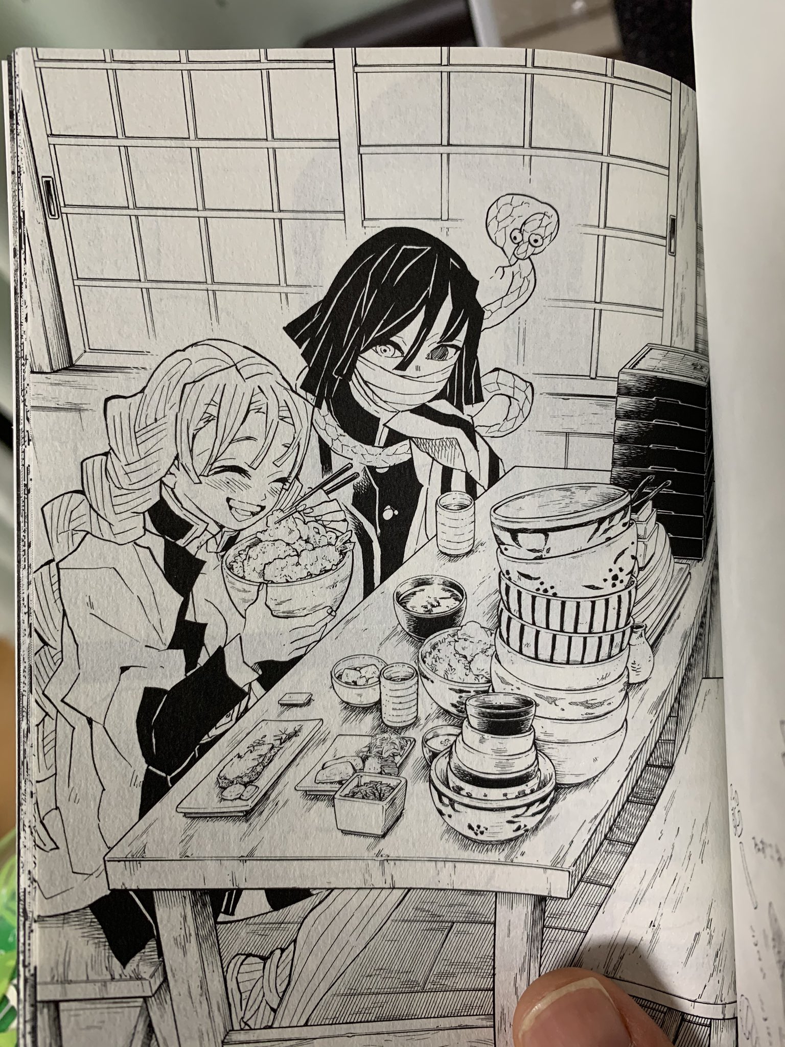 スノフキン三3三 恋柱と蛇柱の扉絵好き 鬼滅の刃14巻 T Co 3l0uujsu71 Twitter