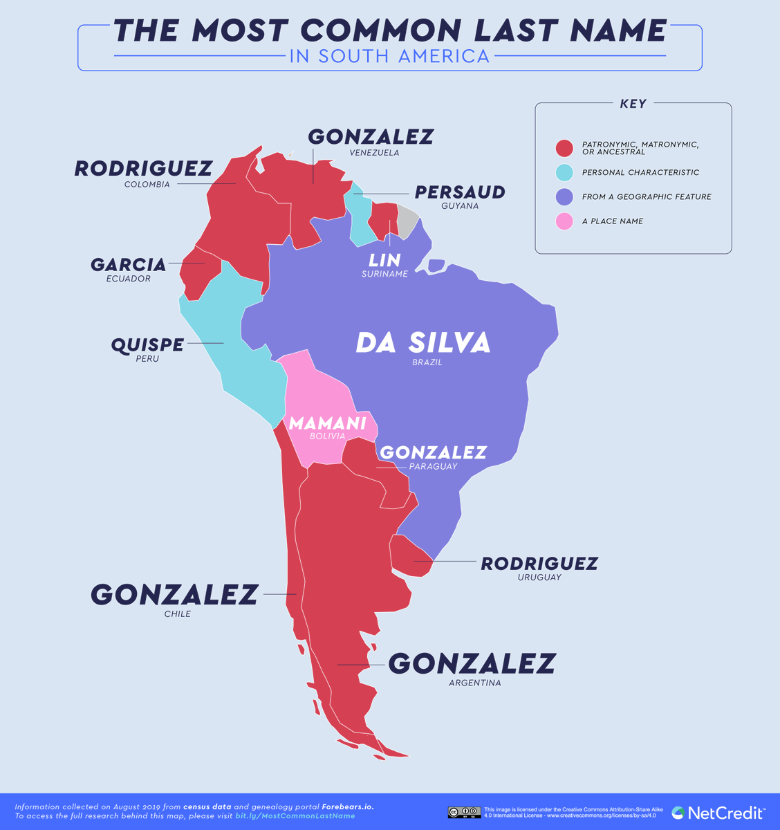 edipyuksel's tweet photo. Most common last names in South America

#ediMap https://t.co/viXSDDfgYM