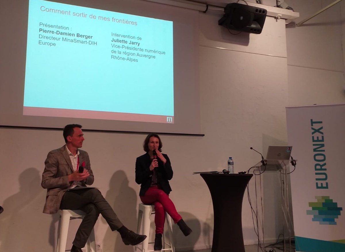 juliette_jarry's tweet image. Journée annuelle du pôle  @Minalogic : l&apos;occasion d&apos;échanger sur les opportunités de collaborations et de financements européens, le #DIH #MinaSmart et la diffusion des technologies et usages numériques dans les entreprises d&apos;@auvergnerhalpes.