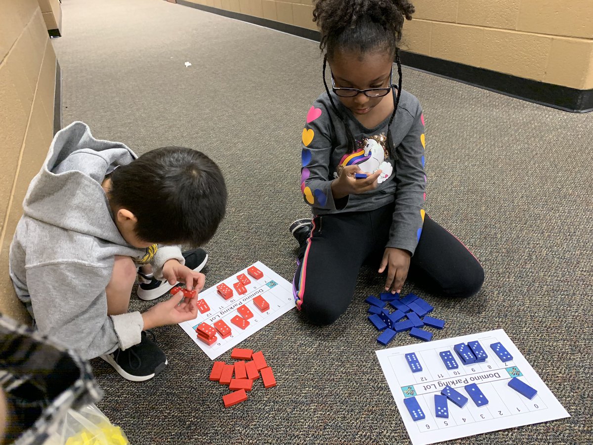 Domino parking lot: building number sense and applying addition strategies! <a href="/HumbleISD_LSE/">Lakeshore Elementary</a> #leopardspotting <a href="/Mrs_S_ODonnell/">Stephanie O'Donnell</a>
