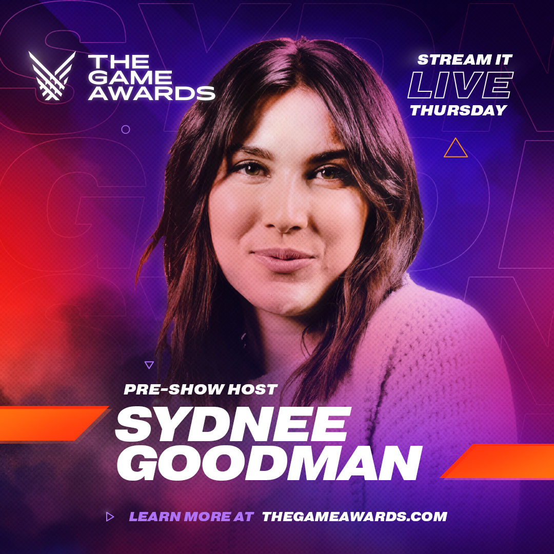 The Game Awards on X: It's official: Sydnee Goodman is back as your host  for #TheGameAwards live pre-show on Thursday. Sydnee will be revealing more  than 10 world premieres as we get