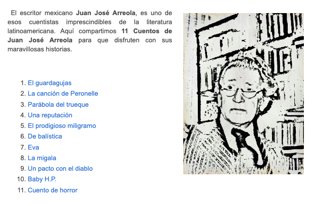 saladeprensa's tweet photo. Para leer el fin de semana: 11 cuentos de Juan José Arreola https://t.co/FgrzQ4tdK7 https://t.co/Rfm191X3fH
