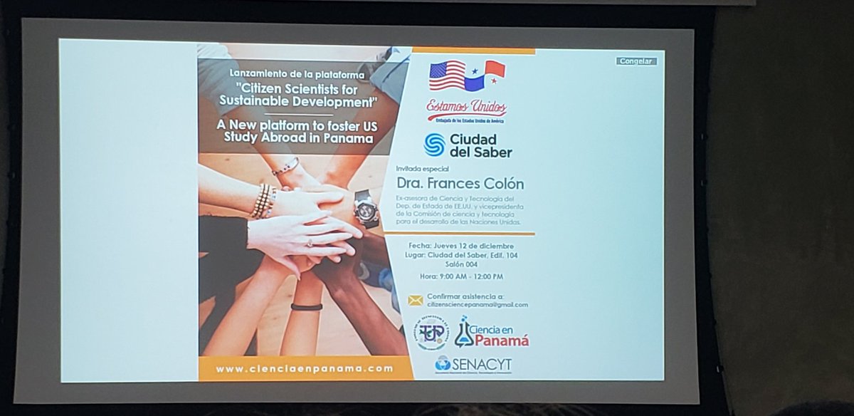 Hoy <a href="/gnbernett/">Gladys Bernett</a> y <a href="/jayguer/">jackedcowboy</a> lanzan Plataforma de Ciencia Ciudadana que promueve la internacionalización de la educación y la apropiación social de la ciencia #CitizenScience en Panamá  en alianza con <a href="/USEmbPAN/">U.S. Embassy Panama</a> <a href="/utppanama/">UTP Panamá</a> <a href="/CiudaddelSaber/">Ciudad del Saber</a> <a href="/CienciaPTY/">Ciencia En Panamá   #CienciaEnPanamá</a> <a href="/senacyt/">Senacyt Panamá</a>