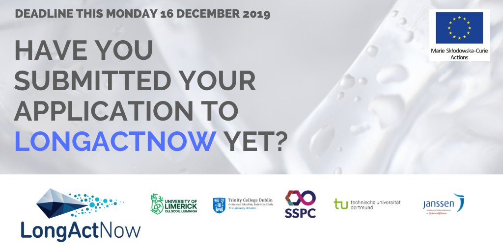 LongActNow (@longactnow) on Twitter photo Last call for all motivated and enthusiastic Early Stage Researchers. <a href="/LongActNow/">LongActNow</a> deadline for submissions is this coming Monday, 16 December 2019. Apply now: longactnow.eu Last call for all motivated and enthusiastic Early Stage Researchers. <a href="/LongActNow/">LongActNow</a> deadline for submissions is this coming Monday, 16 December 2019. Apply now: longactnow.eu