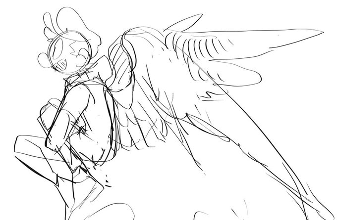 I lied, one more scribs b4 I go. I'll draw a proper wing drawing one day cuz I never not do this for characters I like 