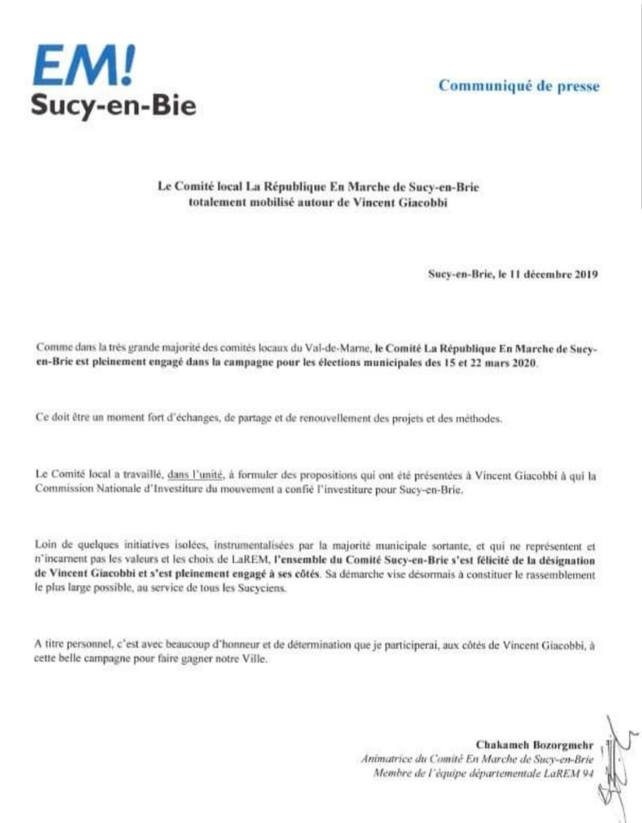Sucy En Marche On Twitter Le Comite Local La Republique En Marche De Sucyenbrie Totalement Mobilise Autour De Vincentgiacobbi Sucyenmouvement Https T Co H3j7jgug20