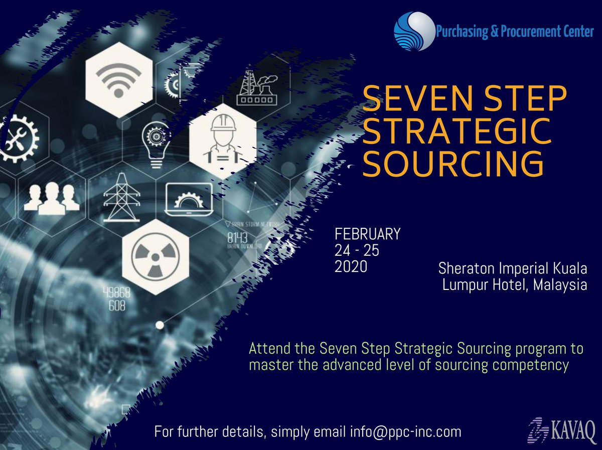 Procurement_Ctr's tweet photo. Want an exclusive insight on the Seven Step Strategic Sourcing program? Head to our website now to download a free preview on the program or email us at info@ppc-inc.com.

#Procurement #SupplyChain #strategicsourcing https://t.co/oDl8rI6BZD