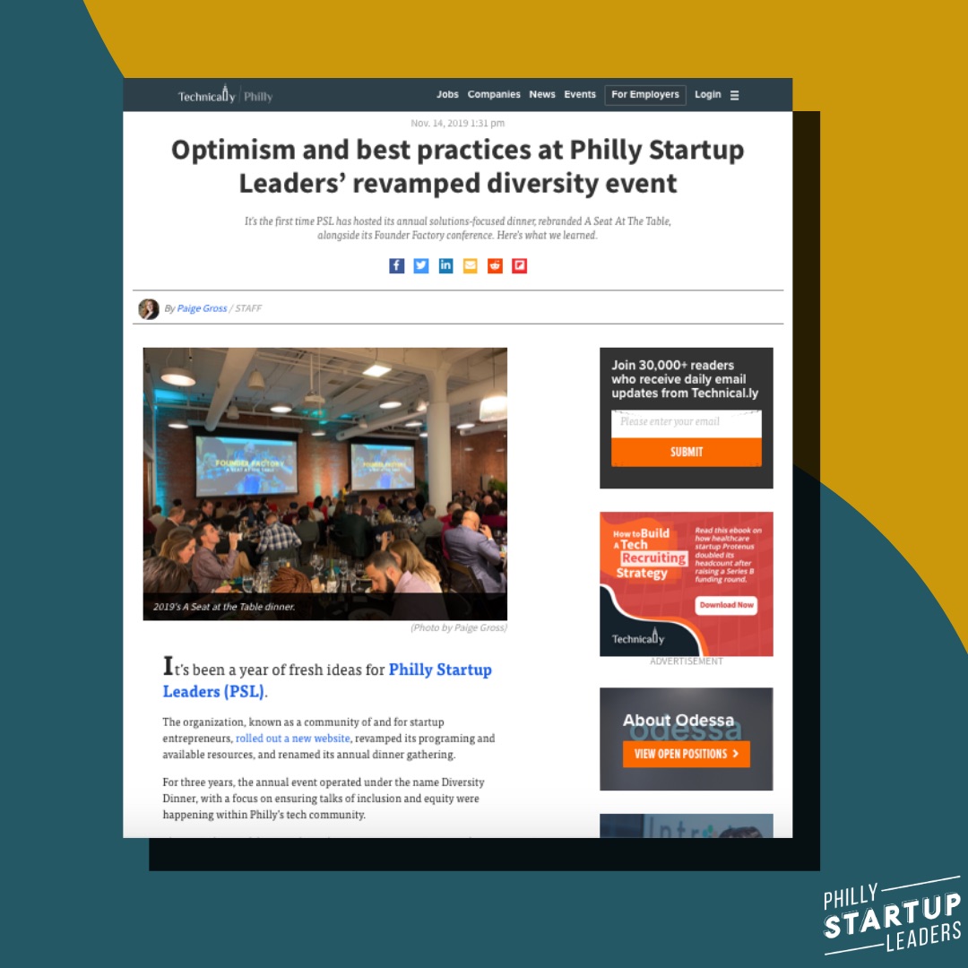 startupleaders's tweet photo. As we look to continue larger conversations about diversity & inclusion in the tech-space, we hope to honor that by making space for those who take part in that dialogue. Learn more about ASATT & #FounderFactory in this feature via @TechnicallyPHL. https://t.co/IrryLN9snx https://t.co/B17EhqD4nz
