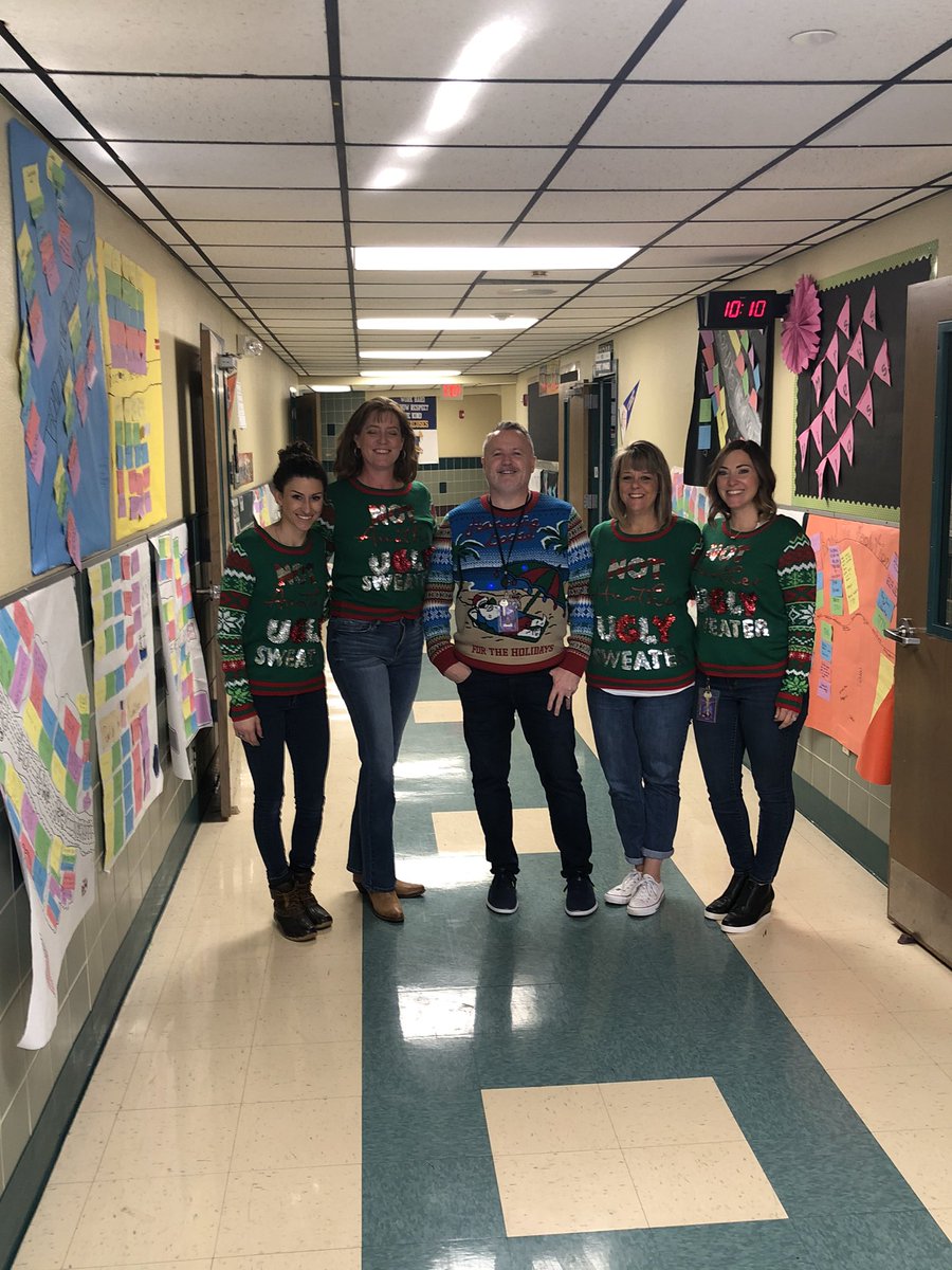 #teambce #wearegcisd #uglysweaterday Team 5!!!!🎄