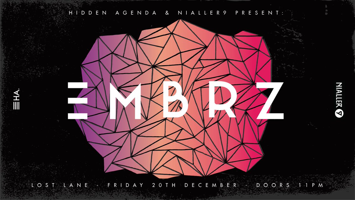 This Friday <a href="/Nialler9/">Nialler9</a> &amp; <a href="/hidden_agenda_/">HIDDEN AGENDA</a> present the fantastic <a href="/Embrz/">EMBRZ</a> in LoSt LaNe!

With support from Lil' Brendan, tickets are available now via the link below, doors @ 11pm

bit.ly/2t8uQPh