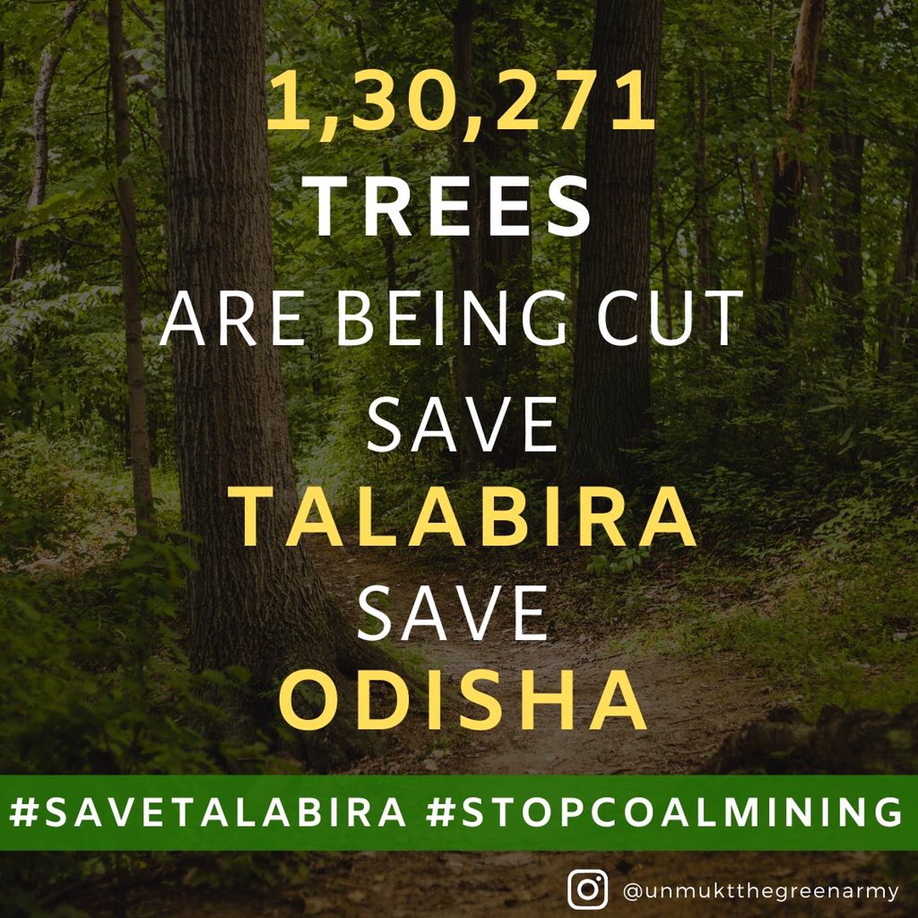 AnuMukarji's tweet image. While cyclones have grown in number and severity, Government keeps cutting🌳 4mining. 1,30,271 🌳 are being cut in Talabira NOW. #Stopmining #SaveTalabira #StopNLC #SaveIndianForests @guardianeco @Tiredearth @down2earthindia @BDUTT @ReutersIndia @Kalingatv @ParveenKaswan