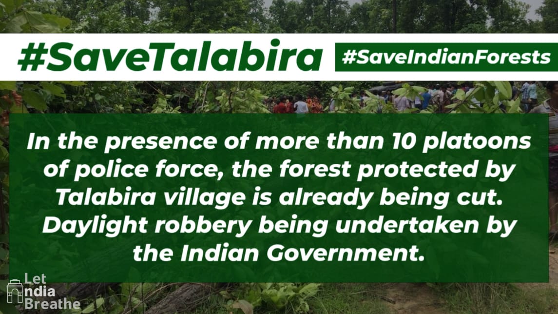 LetIndBreathe's tweet image. #SaveTalabira #SaveIndianForests