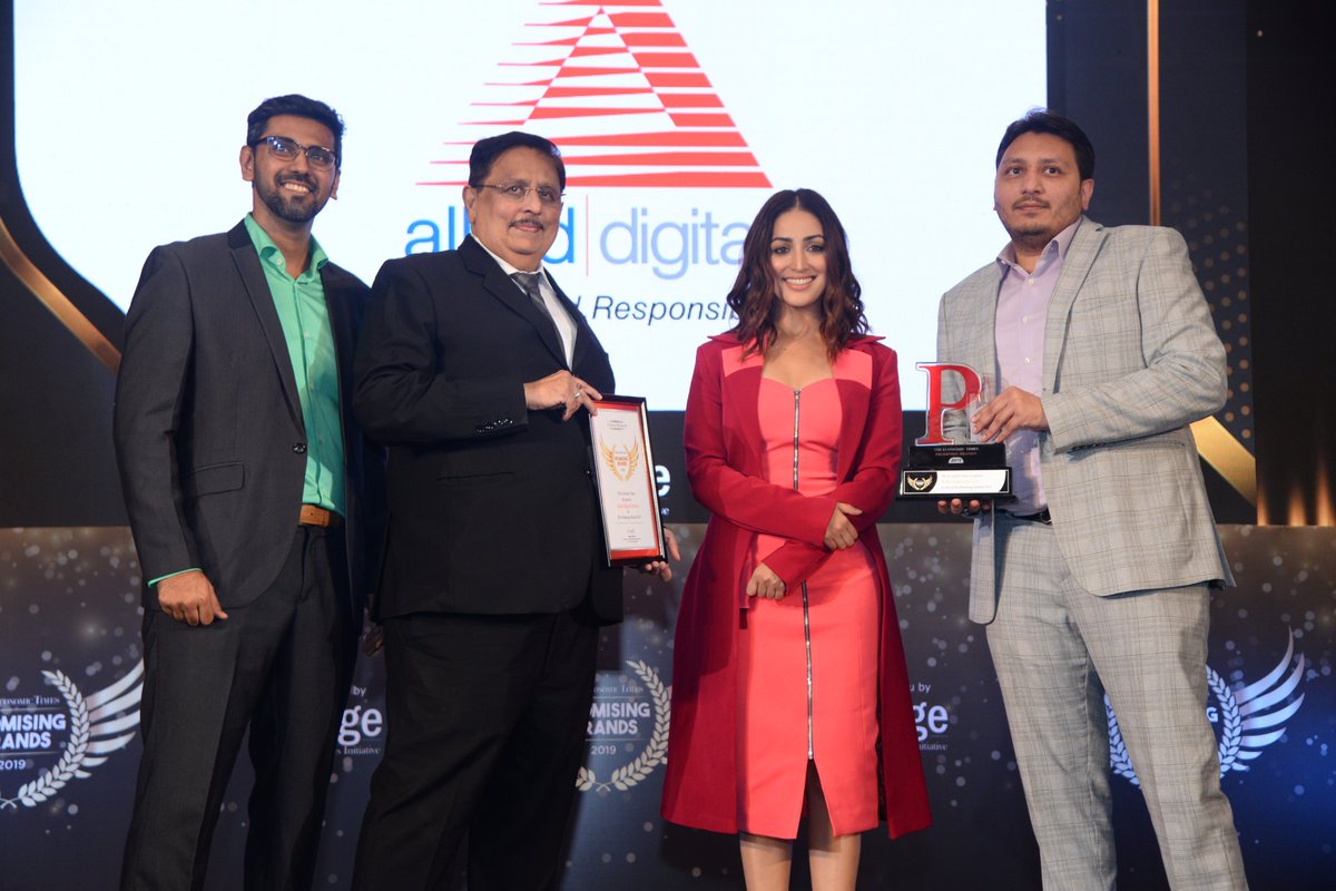 #ETBestBrands #ETPromisingBrands | The Economic Times recognizes Allied Digital Services as one of the Promising Brand 2019-20. Congratulations!