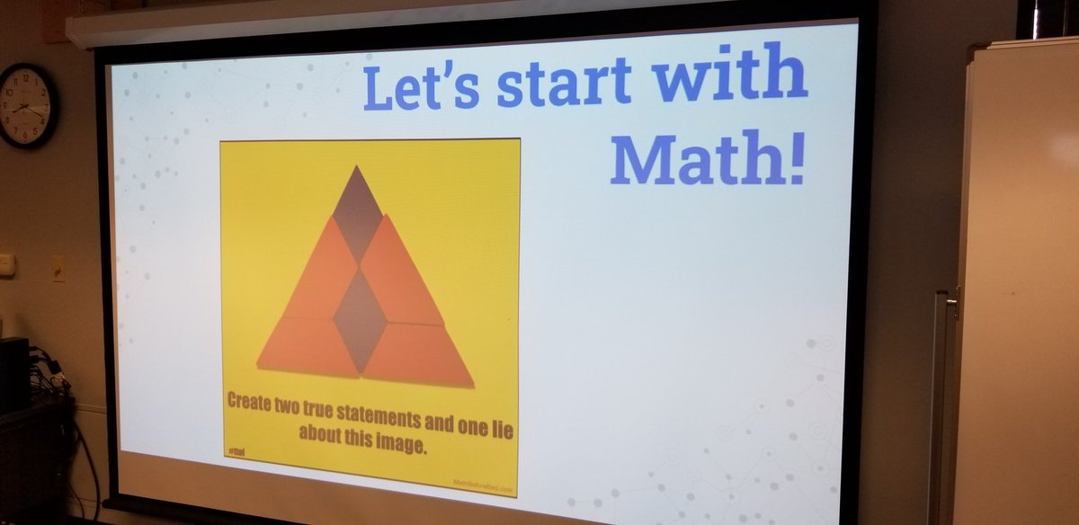 4kyleatkin's tweet image. @KHSD_Official Geometry teachers sharing their two truths and one lie. A great way to start a PD workshop. #ttol #khsdmath