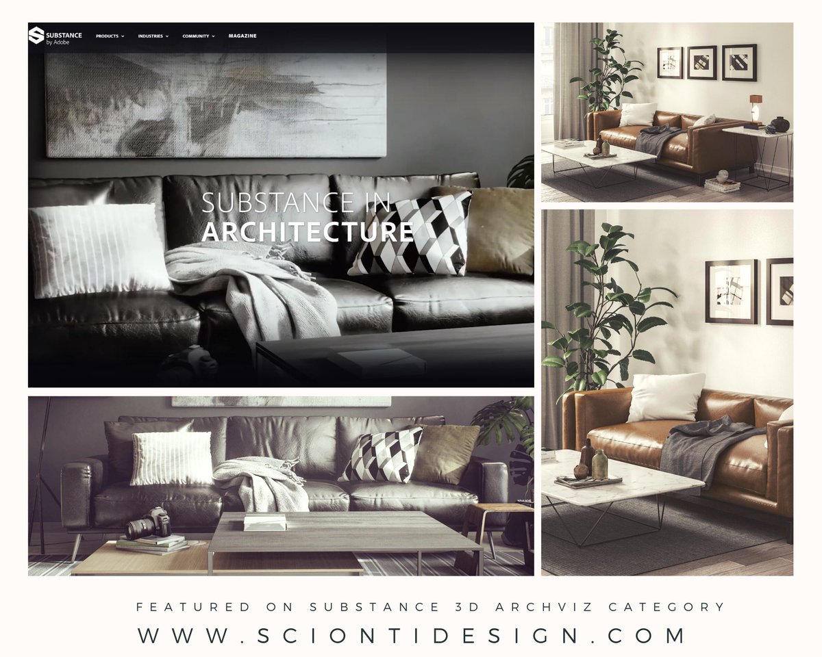 scionti_design's tweet image. My archviz proj featured on Substance 3d website Archviz Category
sciontidesign.com
#substance #madewithsubstance #substancesource #vray #render #3d  #archviz #visualization #ue4 #unrealengine @Substance3D @ChaosGroup @adobe @UnrealEngine