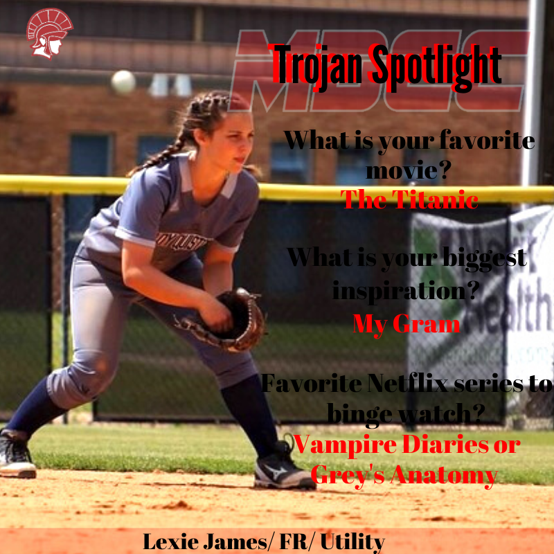 MDCCSB's tweet photo. TROJAN THURSDAY IS HERE! Lexie James is our Trojan Spotlight today. Lexie is a freshman utility from Olive Branch, MS. She is pursuing to become a Radiology Technician.
Go Trojans!
#MDCCSB
#FearTheSpear https://t.co/MBPHbO4Kbr
