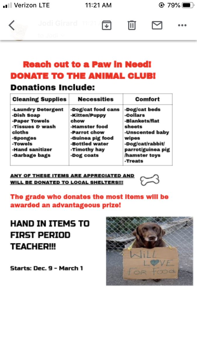 jodi_girard218's tweet photo. Reach out to a paw 🐾 in need this holiday season! DONATE to the MMS ANIMAL CLUB and make a difference in the lives of our homeless animals!! @MarlboroMiddle 🐾💕🐶🐱 https://t.co/R57cWdQiKg