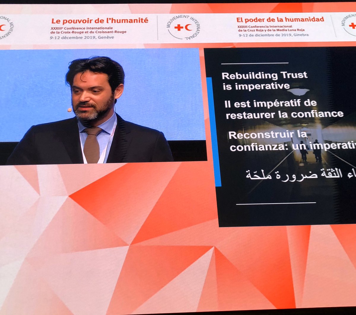 It was a privilege to share our research on Trust in Institutions at the #RCRC19 Global Meetings in Geneva. Emotional as well to pay homage to my late Grand-Mère, Marthe de Chazelles who was a <a href="/CroixRouge/">Croix-Rouge fr</a> Ambulancière during WW2. Thanks <a href="/ifrc/">IFRC</a> #RoleModel @EdelmanIntel <a href="/EdelmanPR/">Edelman</a>