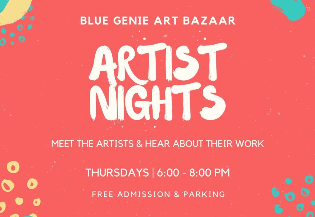 BlueGenieBazaar's tweet photo. Tonight! Learn how to #shopzerowaste with Austin Resource Recovery & hear from 5 artists who use recycled or upcycled materials in their work ♻️#bluegenieartbazaar #bgab2019 https://t.co/mzAMutUjbw