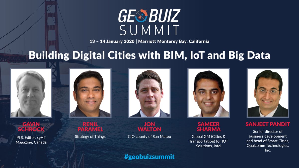 #GeoBuizSummit
Meet the business leaders from the Construction Technology (ConTech) segment on 14th January 2020 to discuss the imperatives for Digital Cities

Grab Your Seat Today: lnkd.in/fVUkh3X