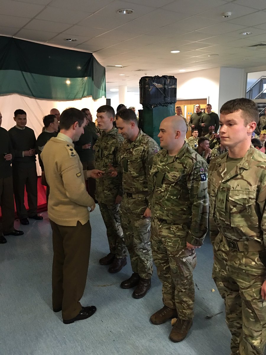 A fantastic Battalion Christmas Day at 1 Mercian today, starting with some festive physical training, a carol service, followed by Soldiers’ Christmas lunch, where it was an absolute privilege to promote some of the finest soldiers in the 1st Battalion. Merry Christmas.